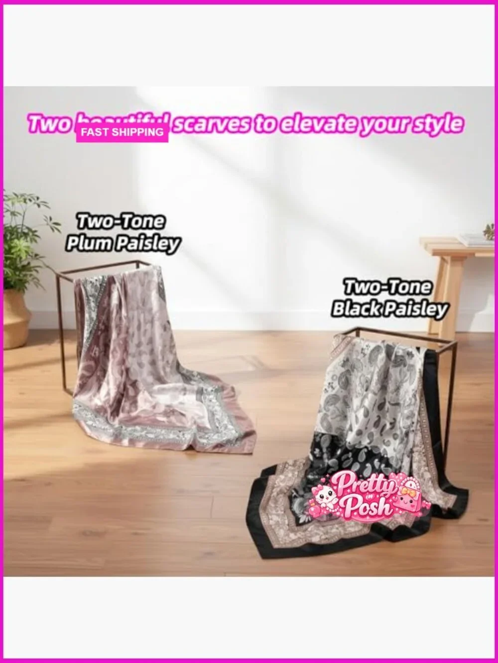 Silk Feeling Satin Head Scarf - 35